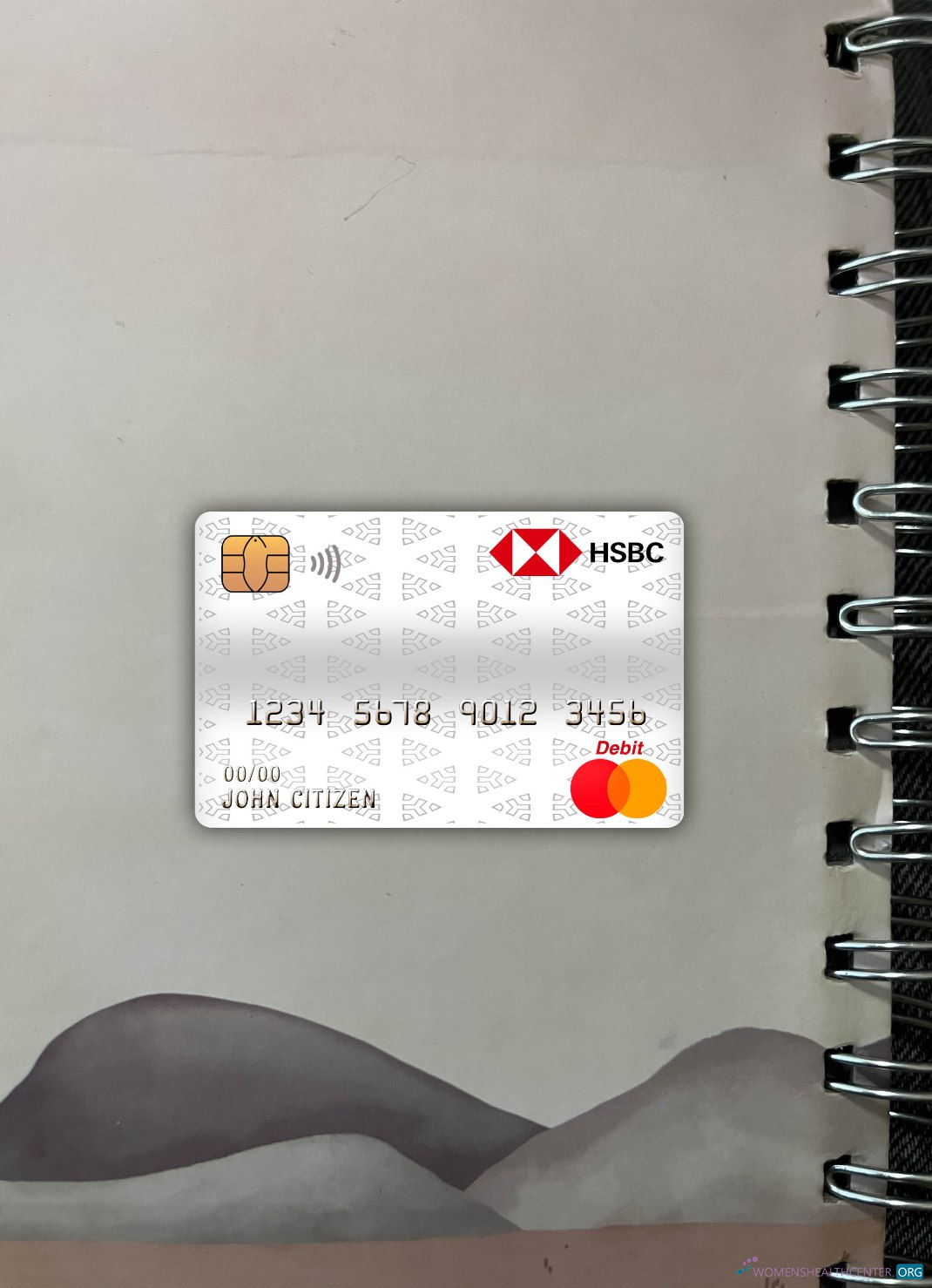 Download Czech HSBC bank master debit card photolook front Photoshop template